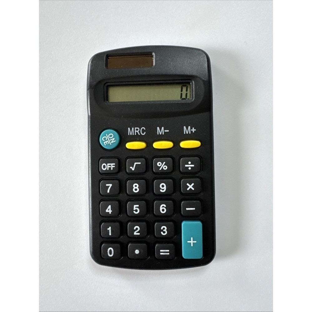 SMALL MINI POCKET CALCULATOR School Office 8 Digit Solar Power Set Of 10 Tested - Picture 5 of 6